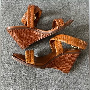 Vince Camuto Brown Wedge Sandals